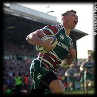 Leicester Tigers Exeter Chiefs Adam Thompstone hat trick